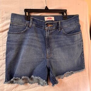 Wrangler 4" Frayed Denim Shorts